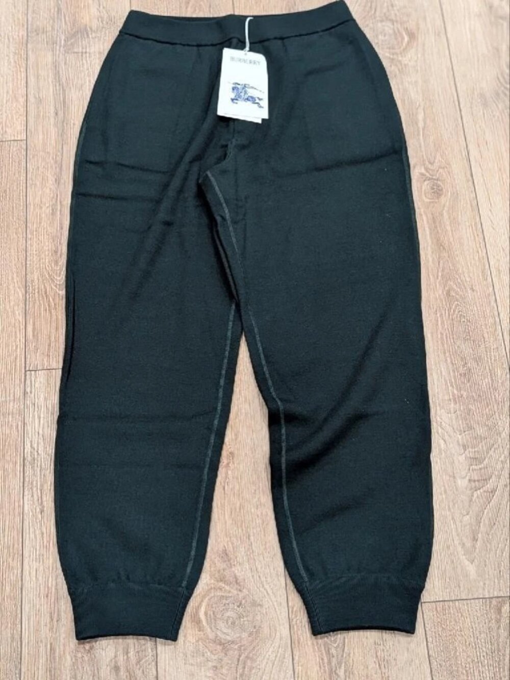 $1290 Mens Burberry Wool Jogger Pants Vine Green Small Relaxed